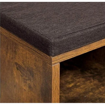 Skriňa na topánky s čalúneným sedadlom, 104x30x48 cm