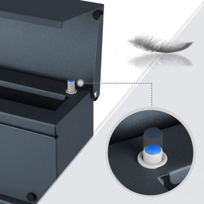 Antracitová poštová schránka s mechanizmom pomalého zatváran