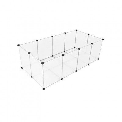 Klietka pre malé zvieratá s podlahou, biela