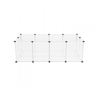 Klietka pre malé zvieratá s podlahou, biela