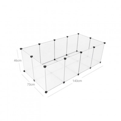 Klietka pre malé zvieratá s podlahou, biela