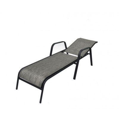 Záhradné ležadlo kovové ZWC-52 sivé