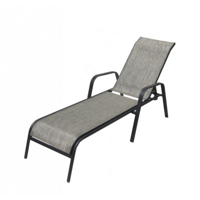 Záhradné ležadlo kovové ZWC-52 sivé