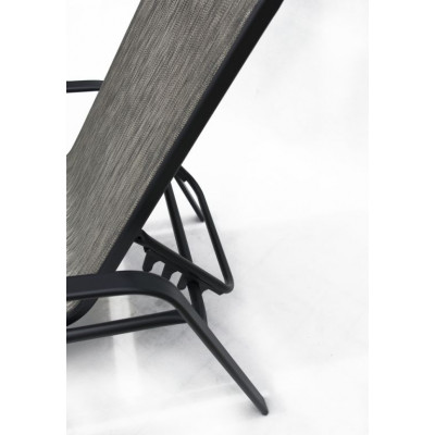 Záhradné ležadlo kovové ZWC-52 sivé