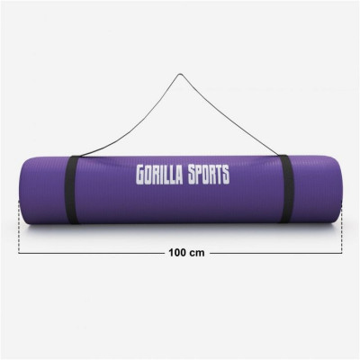 Gorilla Sports Podložka na jogu, 190 x 100 cm, fialová