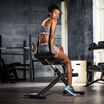 Gorilla Sports Hyperextenzná lavička skladacia, biela