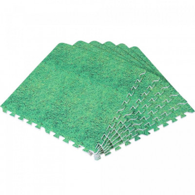 Gorilla Sports Súprava ochranných podložiek s koncovkami, tráva