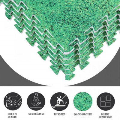 Gorilla Sports Súprava ochranných podložiek s koncovkami, tráva