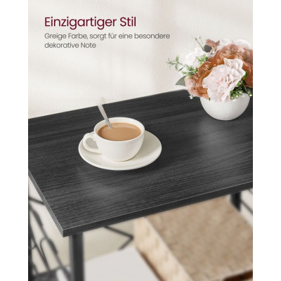 Kuchynský vozík s 3 policami a háčikmi, čierny, 60x40x84 cm