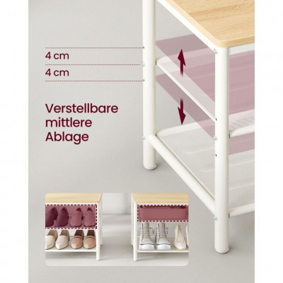 Predsieňový vešiak s lavicou, policou a zrkadlom, zlatý dub/