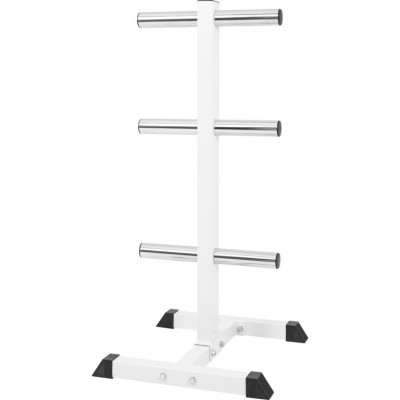 Gorilla Sports Stojan na olympijské kotúče 112 cm, biely