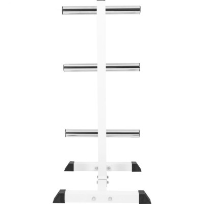 Gorilla Sports Stojan na olympijské kotúče 112 cm, biely