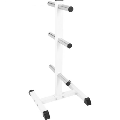 Gorilla Sports Stojan na olympijské kotúče 112 cm, biely