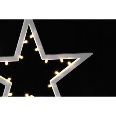 NEXOS Dekorácia,20 LED, hviezda na stojančeku, 38 cm