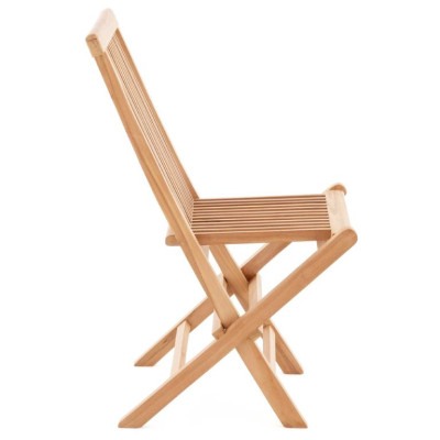 Skladacia stolička z teakového dreva DIVERO, 4 kusy