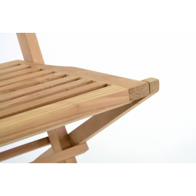 Sada 2 ks záhradnej stoličky DIVERO Hantown - teakové drevo