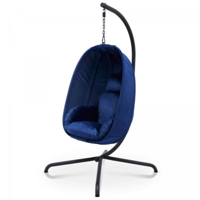 MIADOMODO závesné hojdacie kreslo modré, nosnosť 160 kg