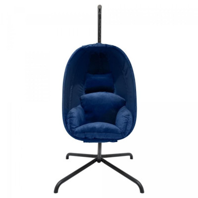 MIADOMODO závesné hojdacie kreslo modré, nosnosť 160 kg