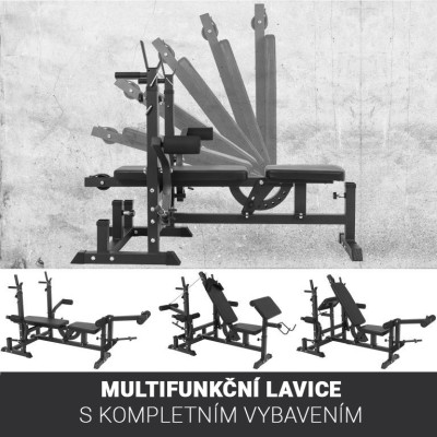 Gorilla Sports Posilňovacia lavička, čierna, 180 x 106 cm