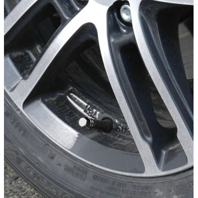 COMPASS ozdobné kryty ventilov, čierne, 4 ks