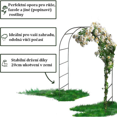Anaterra Záhradný oblúk pre popínavé rastliny, 2 ks, 13 mm