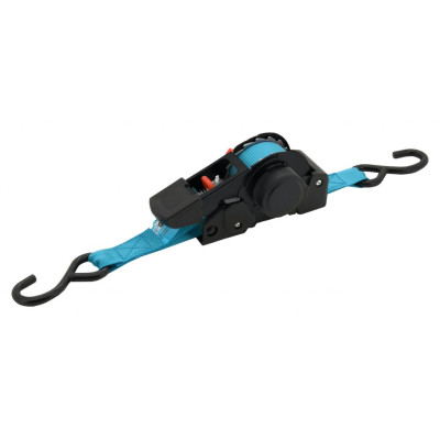 COMPASS popruh s račňou a hákmi, samonavíjací, 350 cm