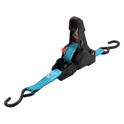 COMPASS popruh s račňou a hákmi, samonavíjací, 350 cm