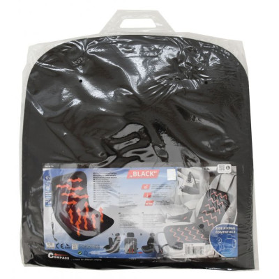 COMPASS Poťah sedadla Black vyhrievaný, 12 V