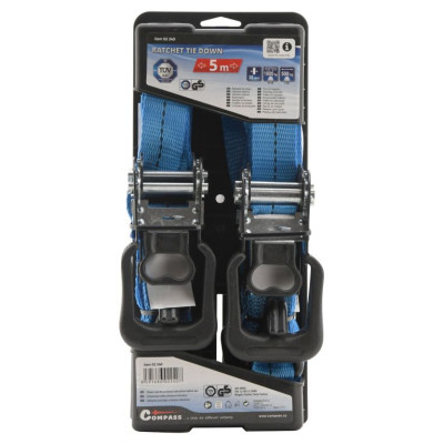 Popruh s račňou a hákmi, sada 2 kusov