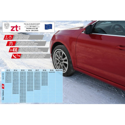 Snehové reťaze textilné ADHESIV ÖNORM M