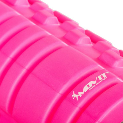 Posilňovací masážny valec - FITNESS ROLLER MOVIT ružová