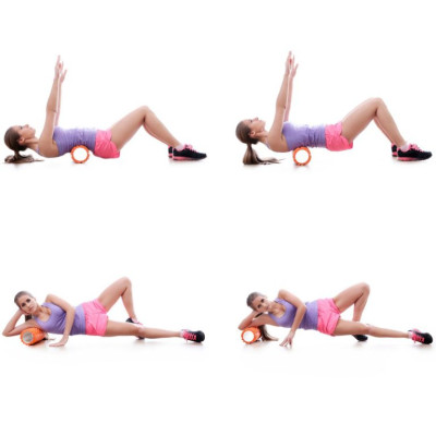 Posilňovací masážny valec - FITNESS ROLLER MOVIT oranžová