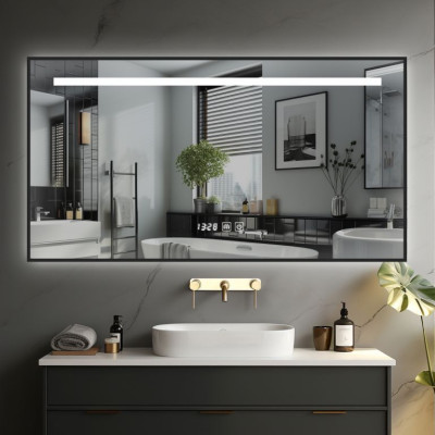 IREDA Kúpeľňové zrkadlo s LED osvetlením, 80 x 60 cm