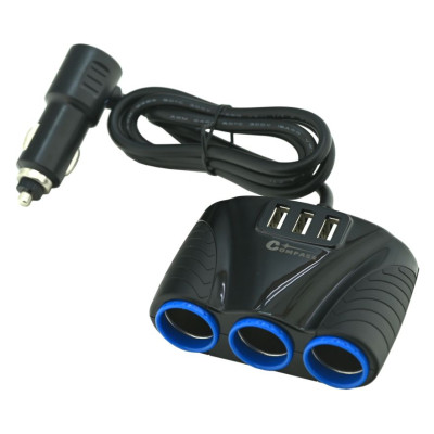 Roztrojka 12/24 V s 3 x USB konektorom