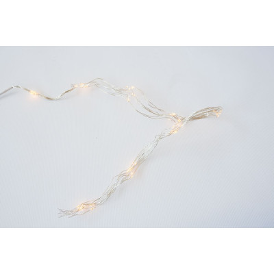 Vianočné dekoratívne osvetlenie - drôtiky - 64 LED teplá biela