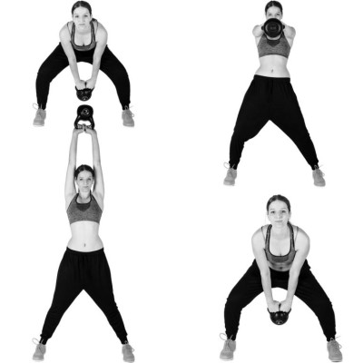 Kettlebell činka 4 kg MOVIT s vinylovým povrchom