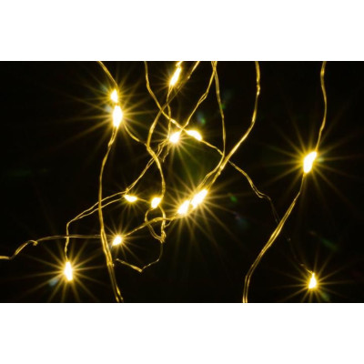NEXOS Sada svetelných drôtov na batérie, 8 LED,teplá biela
