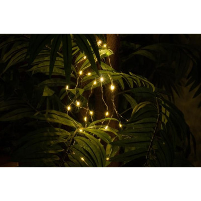 NEXOS Sada svetelných drôtov na batérie, 8 LED,teplá biela