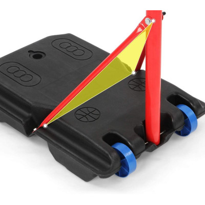 Basketbalový kôš s kolieskami, nastaviteľný 113 - 236 cm