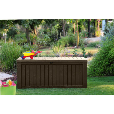 Záhradný úložný box ROCKWOOD 65 x 76 x 155 cm – hnedý
