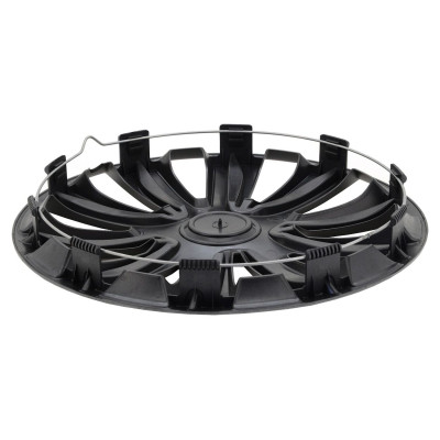 Sada krytov kolies Spider 16  - čierno/strieborná