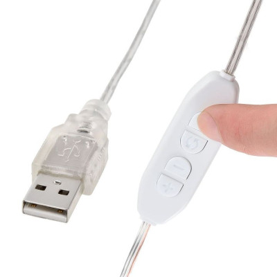 Toaletný stolík s LED osvetlením a zrkadlom, biely