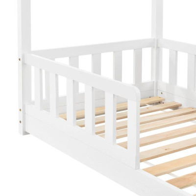 Detská posteľ 80×160 cm s roštom a ochrannou zábranou