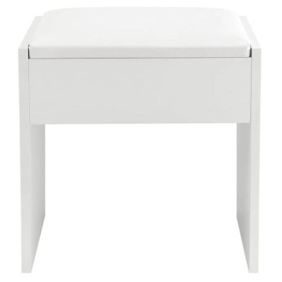 Taburet biely ku kozmetickému stolíku 42 cm s čalúnením