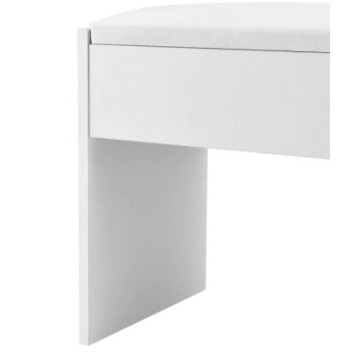 Taburet biely ku kozmetickému stolíku 42 cm s čalúnením