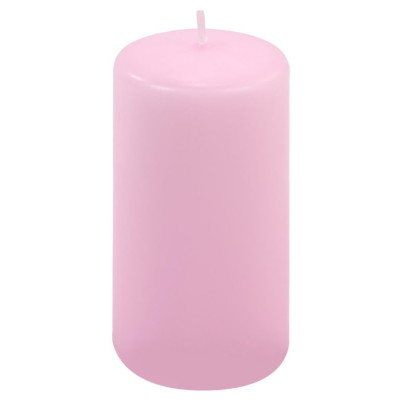Sada stĺpových sviečok, 11,5 cm, Ø 6 cm, ružová, 6 ks
