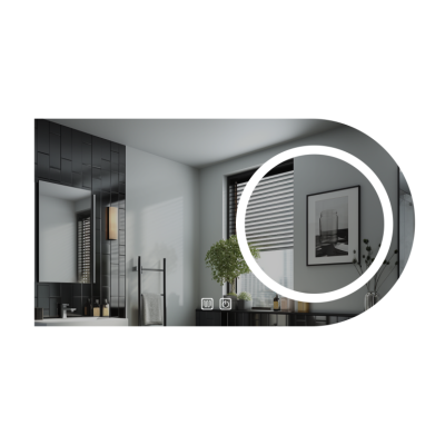 LED kúpeľňové zrkadlo 80×60 s odmlžovaním