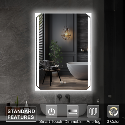 LED kúpeľňové zrkadlo 60 x 80 cm s odmlžovaním