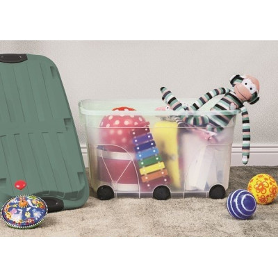 Úložný box s víkem ROLLER 57 L, 59,5 x 40 x 37 cm, plast