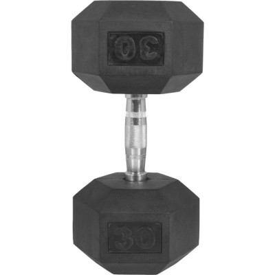 Gorilla Sports Šesťhranná pogumovaná činka, 30 kg